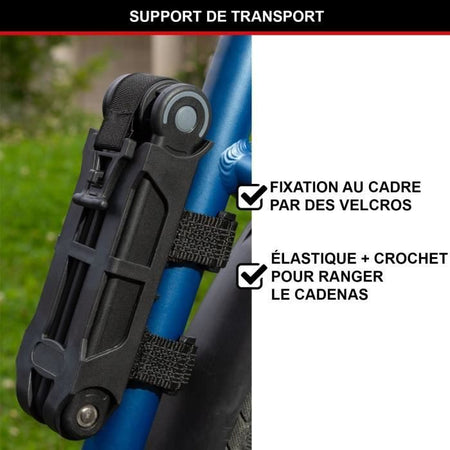 Lucchetto per bici pieghevole - MASTER LOCK - 8335EURDPRO - Acciaio temprato, 4 chiavi, supporto incluso