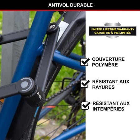 Lucchetto per bici pieghevole - MASTER LOCK - 8335EURDPRO - Acciaio temprato, 4 chiavi, supporto incluso