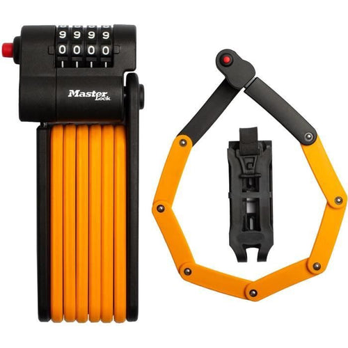 Lucchetto per bici codificato - MASTER LOCK - 8336EURDPRO - Acciaio temprato, combinazione programmabile, supporto incluso