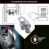 Lucchetto ad alta sicurezza - MASTER LOCK - M115EURTRILF - Con chiave - Acciaio laminato rivestito - Esterno - Antiruggine - Arco M - Confezione da 3