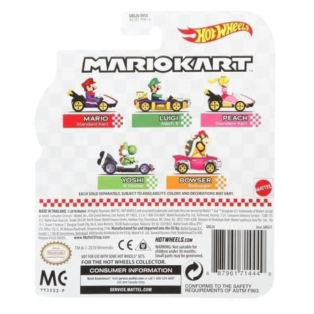 Hot Wheels - Assortimento di veicoli Mario Kart - Auto piccola - 3 anni e oltre GBG25 - modello casuale