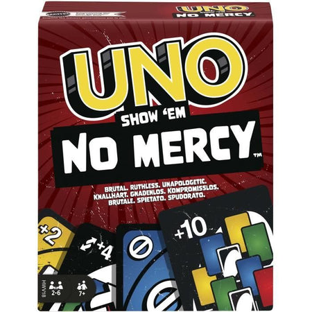 Gioco di carte UNO SHOW EM NO MERCY - MATTEL - HWV18 - 56 carte - Nuove regole spietate