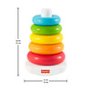 Anelli impilabili classici a piramide arcobaleno Fisher-Price in materiali a base vegetale - Giocattolo per l'apprendimento precoce - A partire dai 6 mesi