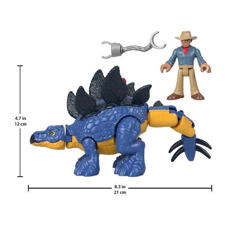 FISHER - PREZZO IMAGINEXT - Jurassic World - Stegosauro e personaggio - action figure di 1a età - 3 anni e oltre