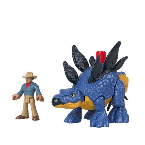 FISHER - PREZZO IMAGINEXT - Jurassic World - Stegosauro e personaggio - action figure di 1a età - 3 anni e oltre