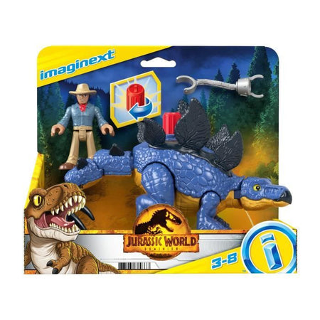 FISHER - PREZZO IMAGINEXT - Jurassic World - Stegosauro e personaggio - action figure di 1a età - 3 anni e oltre