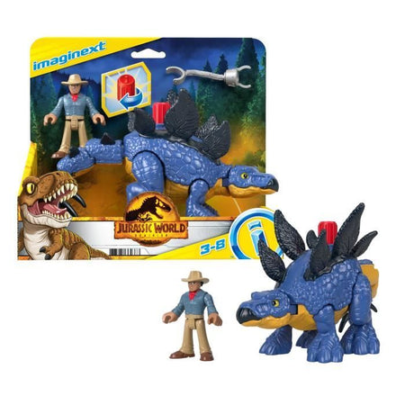 FISHER - PREZZO IMAGINEXT - Jurassic World - Stegosauro e personaggio - action figure di 1a età - 3 anni e oltre