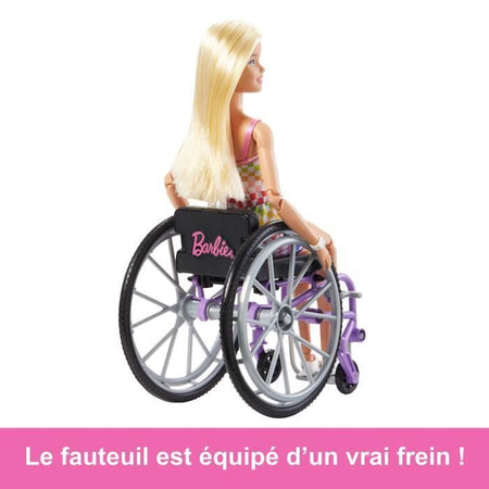 Barbie - Barbie Blonde Sedia a rotelle - Bambola - 3 anni e +