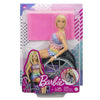 Barbie - Barbie Blonde Sedia a rotelle - Bambola - 3 anni e +