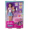 Barbie - Box skipper a letto - bambola playset - 3 anni e +