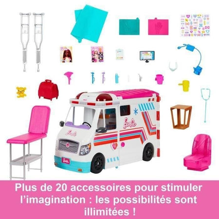 Barbie - Set veicolo medico con ambulanza e clinica - Fashion Doll - Barbie - HKT79 - BARBIE FASHION DOLL