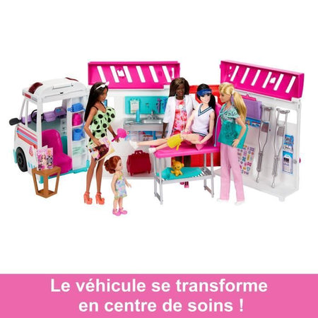 Barbie - Set veicolo medico con ambulanza e clinica - Fashion Doll - Barbie - HKT79 - BARBIE FASHION DOLL