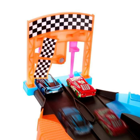 Circuit Glow Racers - Mattel - HPD80 - Giocattolo da corsa che si illumina al buio per bambini dai 4 anni in su