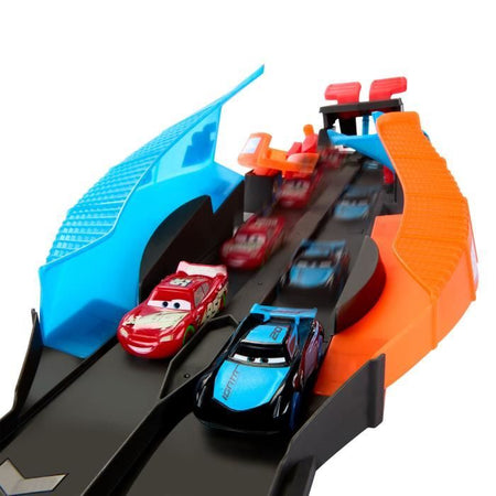 Circuit Glow Racers - Mattel - HPD80 - Giocattolo da corsa che si illumina al buio per bambini dai 4 anni in su