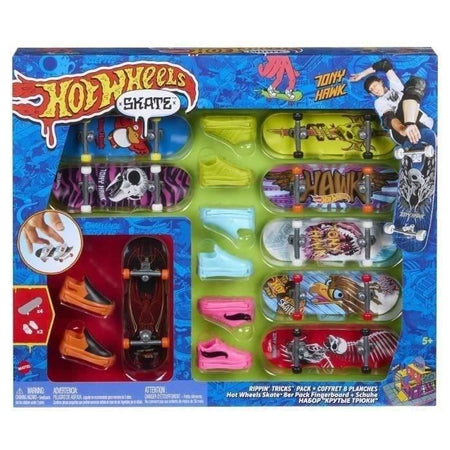 Tony Hawk Fingerskate Pack - Scatola da 8 tavole - HOT WHEELS - Multicolor