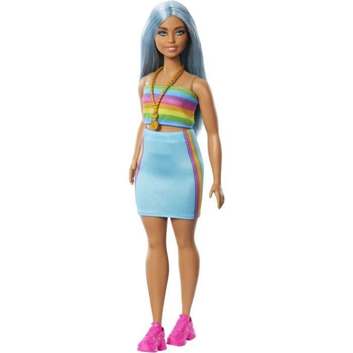 COMPLETO ARCOBALENO FASHIONISTA - BARBIE - HRH16 - BAMBOLA MODA BARBIE