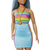 COMPLETO ARCOBALENO FASHIONISTA - BARBIE - HRH16 - BAMBOLA MODA BARBIE