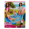 Barbie - Bambola e accessori - Scatola per bambole bionda con piscina