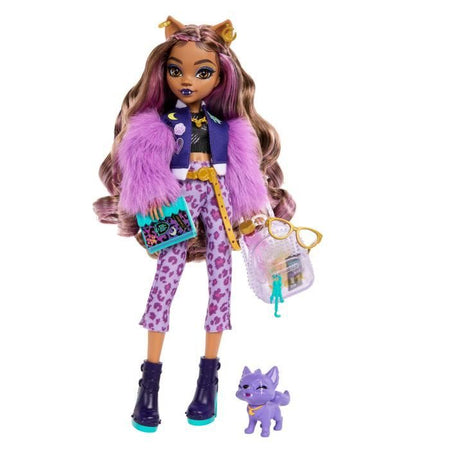 Monster High-Clawdeen Lupo-Bambola con Crescent Dog e Accessori HRP65