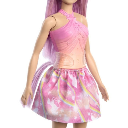Bambole Barbie Unicorno con capelli fantasia e abiti sfumati HRR13
