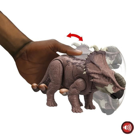 Jurassic World - Pachyrhinosaurus Ruggito feroce - Figura d'azione HTK72
