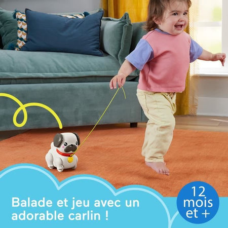 Fisher-Price Il mio carlino cammina giocattolo da tirare per bambini HTW94
