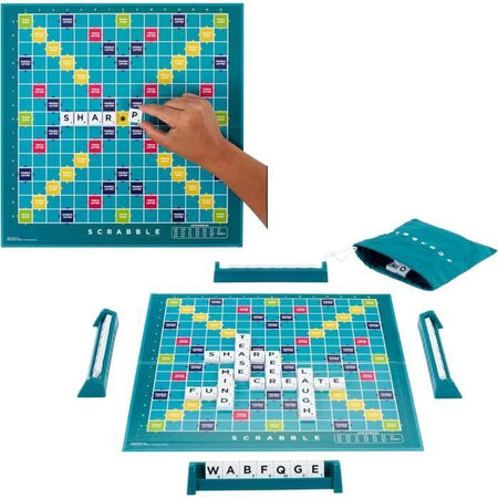 Mattel Games - Classico Scrabble 2 in 1 con tabellone reversibile - Gioco da tavolo - Da 8 anni in su