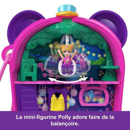Polly Pocket-Panda Bubble Tea-Box con 2 minifigure e il panda HWN95