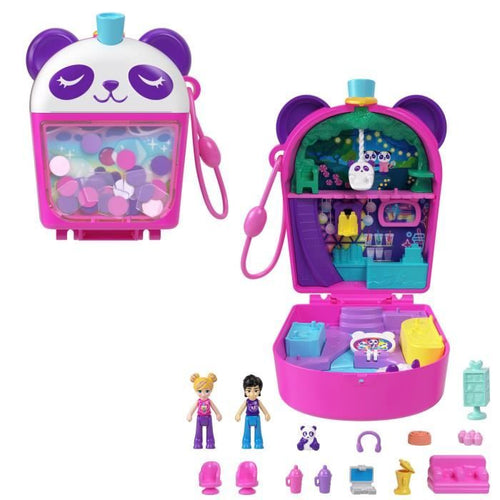 Polly Pocket-Panda Bubble Tea-Box con 2 minifigure e il panda HWN95