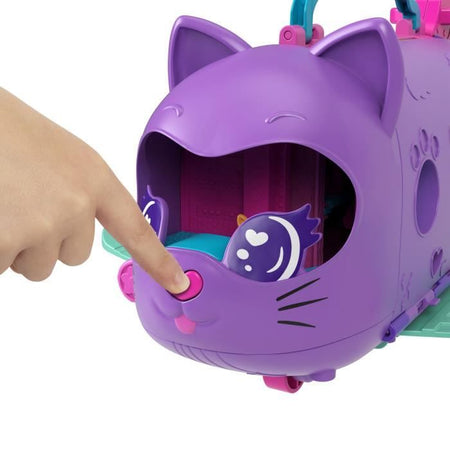 Polly Pocket-Scatola-aereo gattino trasformabile con 2 minifigure HWP19