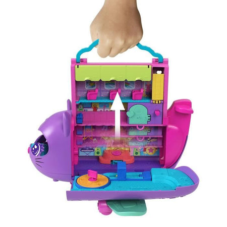 Polly Pocket-Scatola-aereo gattino trasformabile con 2 minifigure HWP19