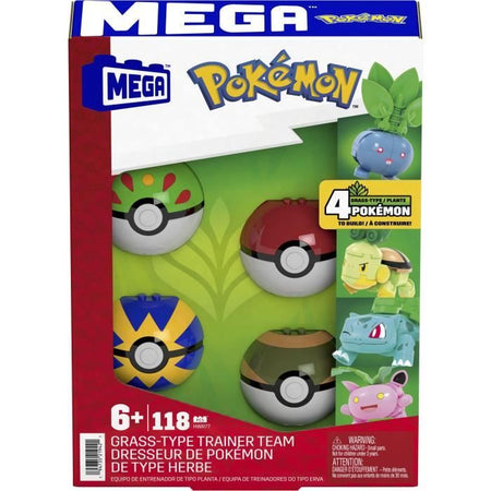 MEGA Pokémon - Allenatore di Pokémon Pianta - Set da costruzione HWR77
