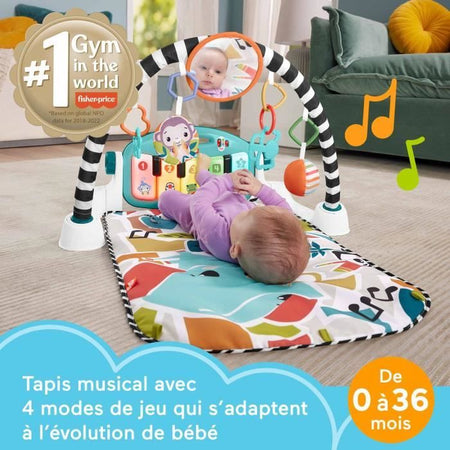 FISHER-PRICE Tappetino per pianoforte - Tappetino per attività con risveglio musicale - Fisher-Price - HWY56