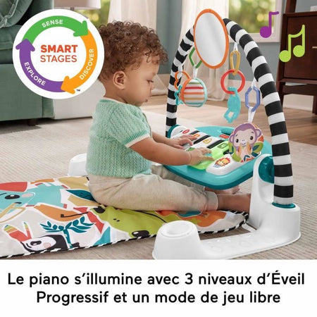 FISHER-PRICE Tappetino per pianoforte - Tappetino per attività con risveglio musicale - Fisher-Price - HWY56