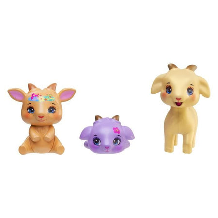 Enchantimals-Famiglia di Golita-Bambola-Capra e 3 figurine di capra HXC00