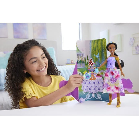 Disney-Spin & Reveal-Bambola Jasmine con accessori e 11 sorprese HXC23