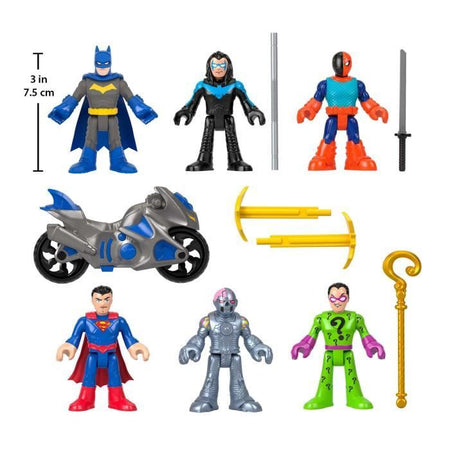 Imaginext-DC Super Friends-Deluxe Figure Box con 9 elementi - Imaginext - HXF94
