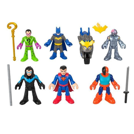 Imaginext-DC Super Friends-Deluxe Figure Box con 9 elementi - Imaginext - HXF94