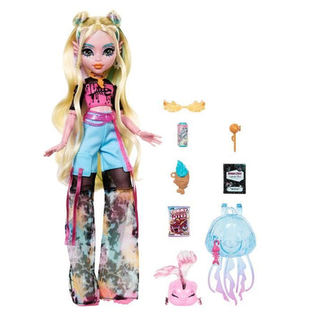 Monster High-Lagoona Blue Doll-Bambola con animali e accessori HXH75