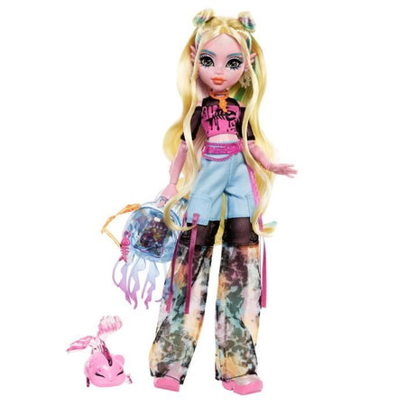 Monster High-Lagoona Blue Doll-Bambola con animali e accessori HXH75