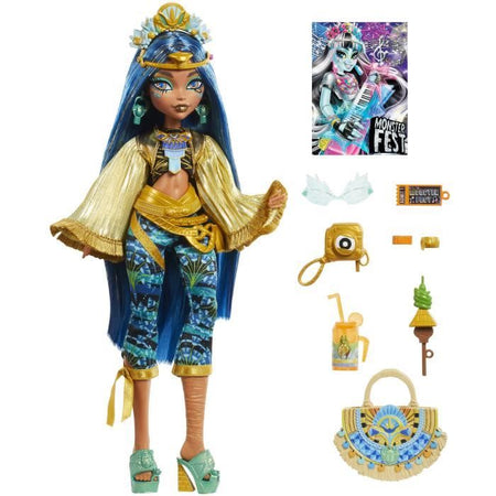 Bambola Monster High Cleo De Nile con vestito Monster Fest HXH81