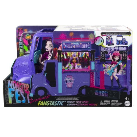 Monster High-Tour Bus Blood-sational Rock-Set con bambola e autobus HXH83