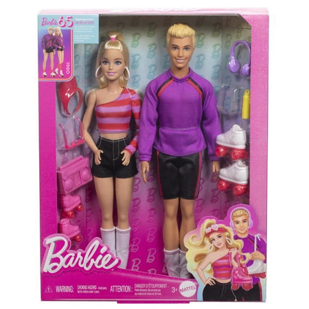 Barbie-Fashionistas-Box di bambole e accessori per pattini a rotelle HXK90