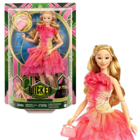Mattel-Wicked-Glinda Bambola con accessori e vestiti rimovibili - Disney - HXT63
