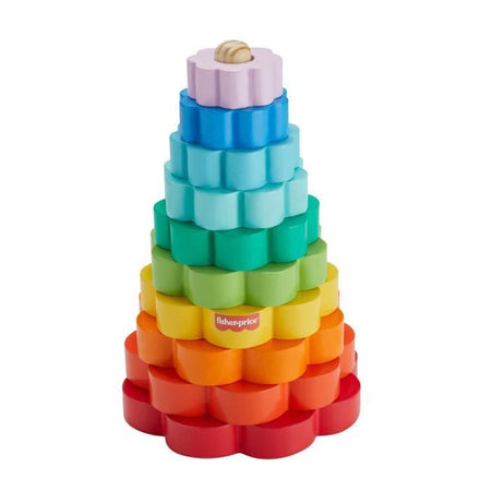 Impilatore ad anelli Fisher-Price con 10 pezzi in legno HXT77