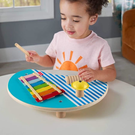 Tavolo musicale in legno Fisher-Price con strumenti a percussione HXT91