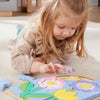 Fisher-Price-Fiori in Legno Puzzle-Puzzle da 37 pezzi per la scuola dell'infanzia HXT97