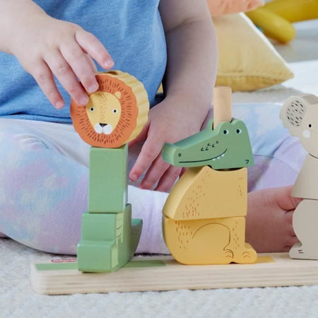 Animali da impilare e ordinare in legno Fisher-Price, 10 pezzi HXV04
