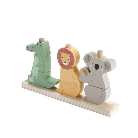 Animali da impilare e ordinare in legno Fisher-Price, 10 pezzi HXV04