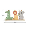 Animali da impilare e ordinare in legno Fisher-Price, 10 pezzi HXV04